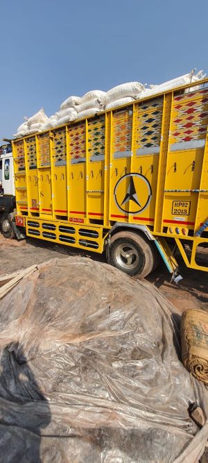 Transporting organic manure for apple orchards
